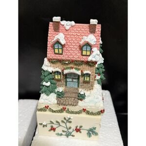 Pfaltzgraff Winterberry Holiday Christmas Decorated House Trinket VTG 2000 Boxed